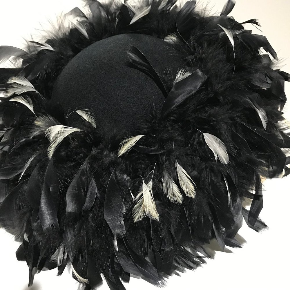 Bespoke Black Feather Hat